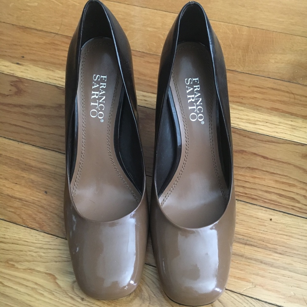 Franco Sarto Ombré brown to tan heels, size 7.5M